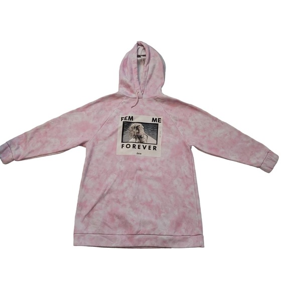 Barbie x Skinny Dip Pink Tie Dye Femme Forever Hoodie -Size:	8 - Picture 1 of 7
